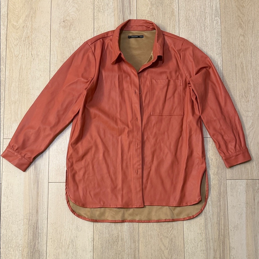 Threadbare Women’s Rust Button-Front Shirt Jacket… - image 1